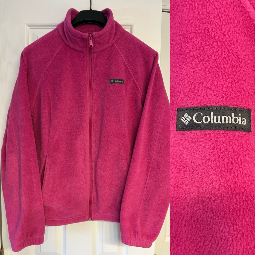Columbia Pink Fleece Jacket XL